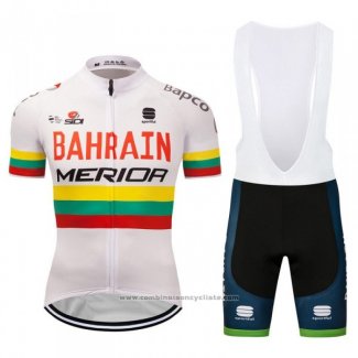 2018 Maillot Cyclisme Bahrain Merida Champion Lituanie Manches Courtes et Cuissard