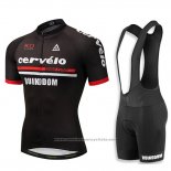 2018 Maillot Cyclisme Cervelo Noir Manches Courtes et Cuissard