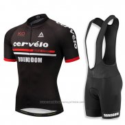 2018 Maillot Cyclisme Cervelo Noir Manches Courtes et Cuissard