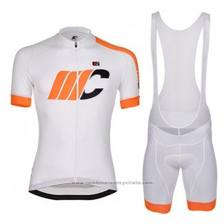 2018 Maillot Cyclisme Cipollini Easy Bianchi et Orange Manches Courtes et Cuissard