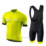 2018 Maillot Cyclisme Cube Vert Manches Courtes et Cuissard