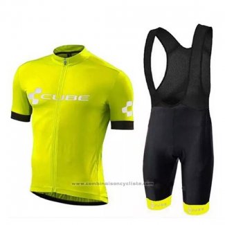 2018 Maillot Cyclisme Cube Vert Manches Courtes et Cuissard