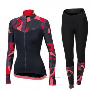 2018 Maillot Cyclisme Femme Orbea Rouge et Noir Manches Courtes et Cuissard