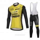 2018 Maillot Cyclisme Lotto NL Jumbo Jaune Manches Longues et Cuissard