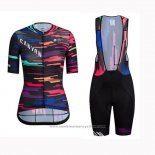 2019 Maillot Cyclisme Femme Canyon Sram Noir Rouge Manches Courtes et Cuissard