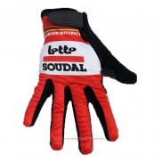 2020 Lotto Soudal Gants Doigts Longs Cyclisme Rouge Blanc