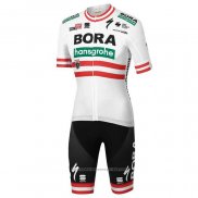 2020 Maillot Cyclisme Bora Champion L'autriche Manches Courtes et Cuissard