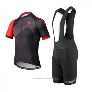 2020 Maillot Cyclisme Merida Rouge Noir Manches Courtes et Cuissard1