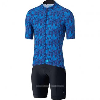 2020 Maillot Cyclisme Shimano Bleu Manches Courtes et Cuissard(1)