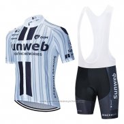 2020 Maillot Cyclisme Sunweb Blanc Noir Manches Courtes et Cuissard