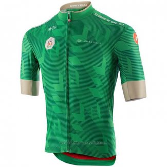 2020 Maillot Cyclisme UAE Tour Vert Manches Courtes et Cuissard