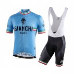 2021 Maillot Cyclisme Bianchi Blanc Manches Courtes et Cuissard