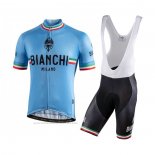 2021 Maillot Cyclisme Bianchi Blanc Manches Courtes et Cuissard
