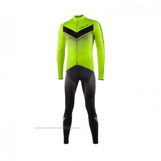 2021 Maillot Cyclisme Nalini Vert Manches Longues et Cuissard