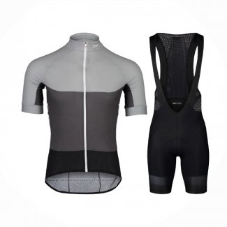 2021 Maillot Cyclisme POC Gris Manches Courtes et Cuissard