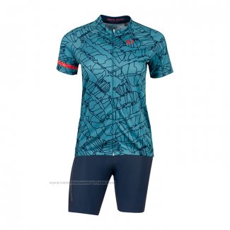 2022 Maillot Cyclisme Femme Pearl Izumi Azur Manches Courtes et Cuissard