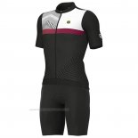 2023 Maillot Cyclisme ALE Noir Manches Courtes Et Cuissard