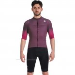 2023 Maillot Cyclisme Sportful Profond Violet Manches Courtes et Cuissard