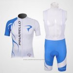 2011 Maillot Cyclisme Pinarello Azur et Blanc Manches Courtes et Cuissard