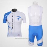 2011 Maillot Cyclisme Pinarello Azur et Blanc Manches Courtes et Cuissard