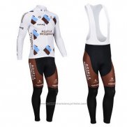 2013 Maillot Cyclisme Ag2rla Marron Manches Longues et Cuissard