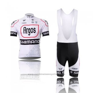 2013 Maillot Cyclisme Argos Noir et Blanc Manches Courtes et Cuissard