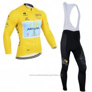 2014 Maillot Cyclisme Astana Lider Jaune Manches Longues et Cuissard