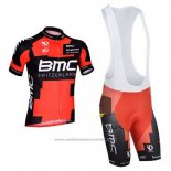 2014 Maillot Cyclisme BMC Rouge et Noir Manches Courtes et Cuissard