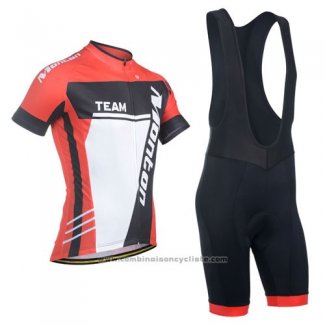 2014 Maillot Cyclisme Monton Blanc Rouge Manches Courtes et Cuissard