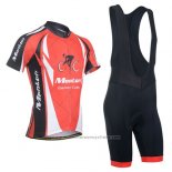 2014 Maillot Cyclisme Monton Orange et Noir Manches Courtes et Cuissard