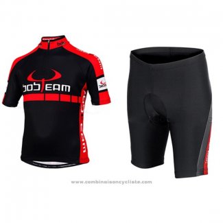 2015 Maillot Cyclisme Bobteam Noir Manches Courtes et Cuissard