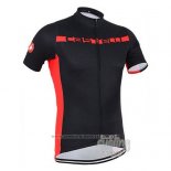 2016 Maillot Cyclisme Castelli Noir Rouge Manches Courtes et Cuissard