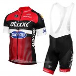 2016 Maillot Cyclisme Etixx Quick Step Rouge et Noir Manches Courtes et Cuissard