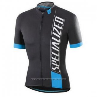 2016 Maillot Cyclisme Specialized Profond Noir Manches Courtes et Cuissard