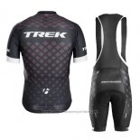 2016 Maillot Cyclisme Trek Bontrager Noir Manches Courtes et Cuissard