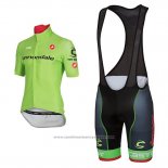 2017 Maillot Cyclisme Cannondale Vert Manches Courtes et Cuissard