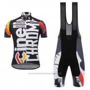 2017 Maillot Cyclisme Cinelli Chrome Noir Manches Courtes et Cuissard