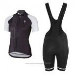 2017 Maillot Cyclisme Femme Etxeondo Neo Noir et Blanc Manches Courtes et Cuissard