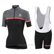 2017 Maillot Cyclisme Femme Sportful Giara Noir Manches Courtes et Cuissard