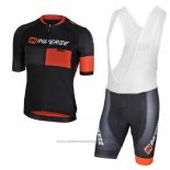 2017 Maillot Cyclisme Inverse Noir Manches Courtes et Cuissard