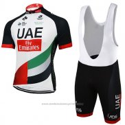 2017 Maillot Cyclisme UCI Monde Champion Uae Blanc Manches Courtes et Cuissard