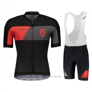 2018 Maillot Cyclisme Castelli Gris Rouge Noir Manches Courtes et Cuissard