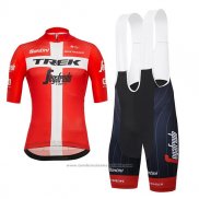 2018 Maillot Cyclisme Trek Segafredo Champion Danemark Manches Courtes et Cuissard