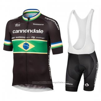 2019 Maillot Cyclisme Cannondale Shimano Champion Brazil Manches Courtes et Cuissard