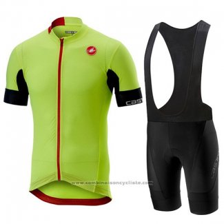 2019 Maillot Cyclisme Castelli Aero Race Vert Manches Courtes et Cuissard