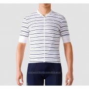 2019 Maillot Cyclisme La Passione Stripe Blanc Manches Courtes et Cuissard