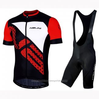 2019 Maillot Cyclisme Nalini Volata 2.0 Noir Rouge Manches Courtes et Cuissard