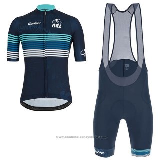 2019 Maillot Cyclisme Tour Down Under Bleu Manches Courtes et Cuissard