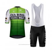 2020 Maillot Cyclisme Caja Rural Blanc Vert Manches Courtes et Cuissard