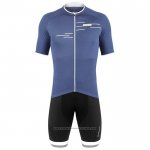 2020 Maillot Cyclisme De Marchi Bleu Manches Courtes et Cuissard